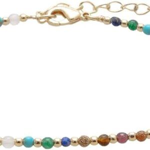 Energy Chakra Healing Anklet Bracelet with Real Stones for Balance and Wellness